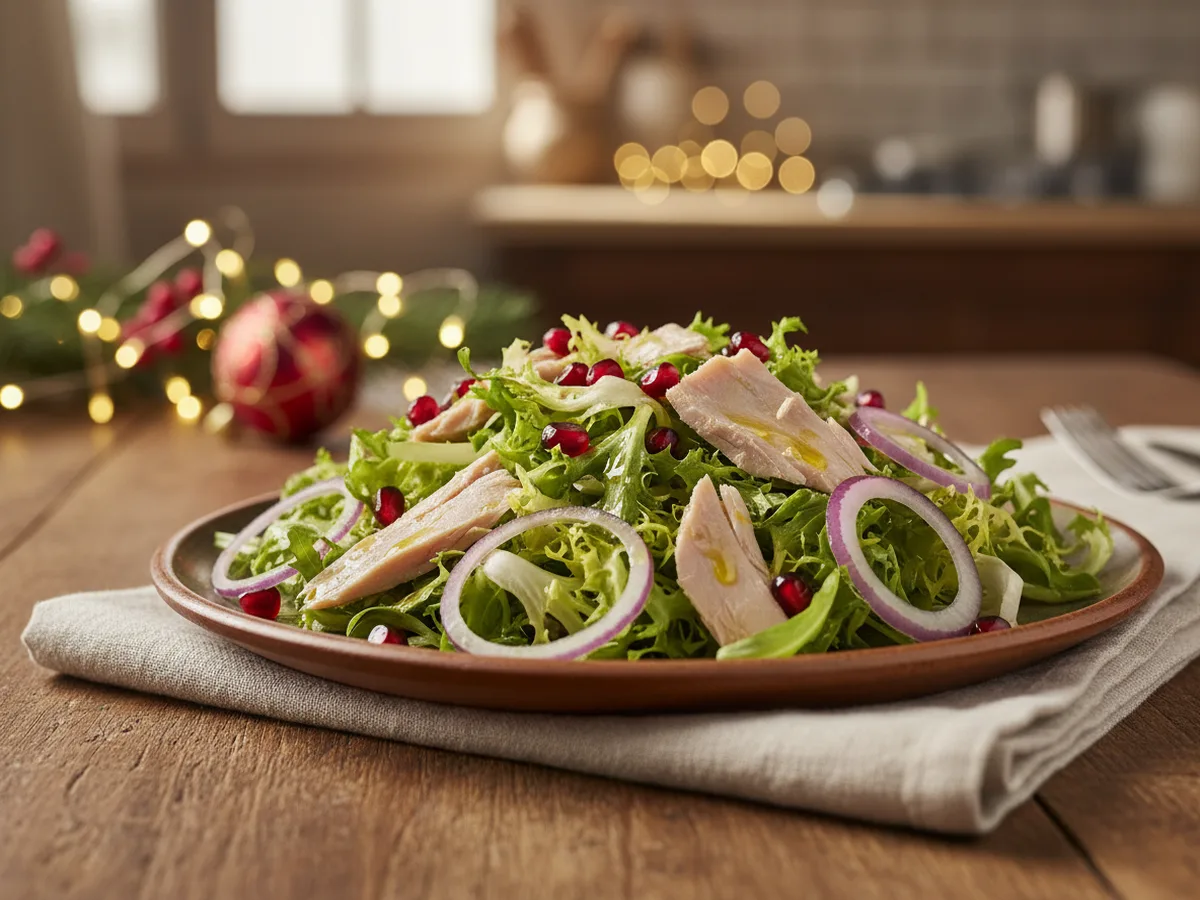 Ensalada de escarola, granada y ventresca