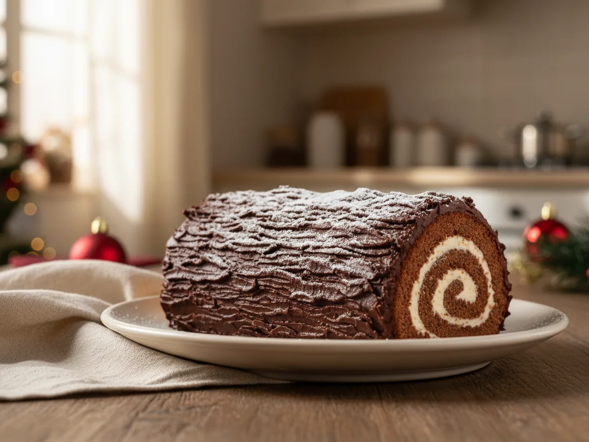 Tronco de Navidad de chocolate